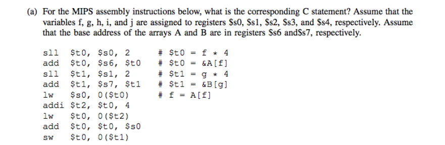 Can you explain why add $t0, $s6, $t0 is t0 = | Chegg.com