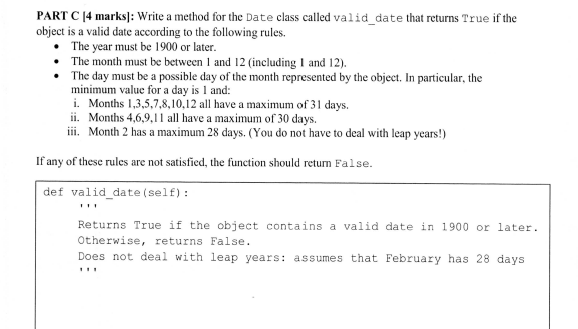 Solved Question 5 [10 marks] - Write the Code The code below | Chegg.com