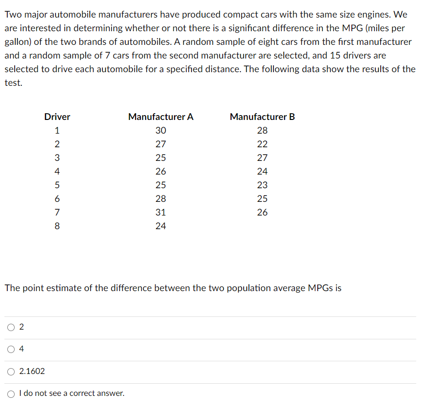 solved-two-major-automobile-manufacturers-have-produced-chegg