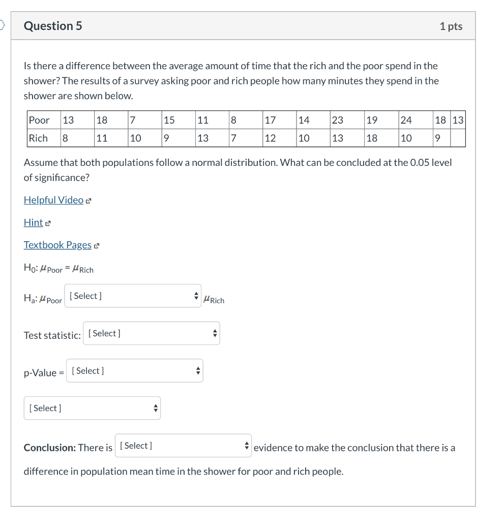 Solved Question 5 1 pts Is there a difference between the | Chegg.com