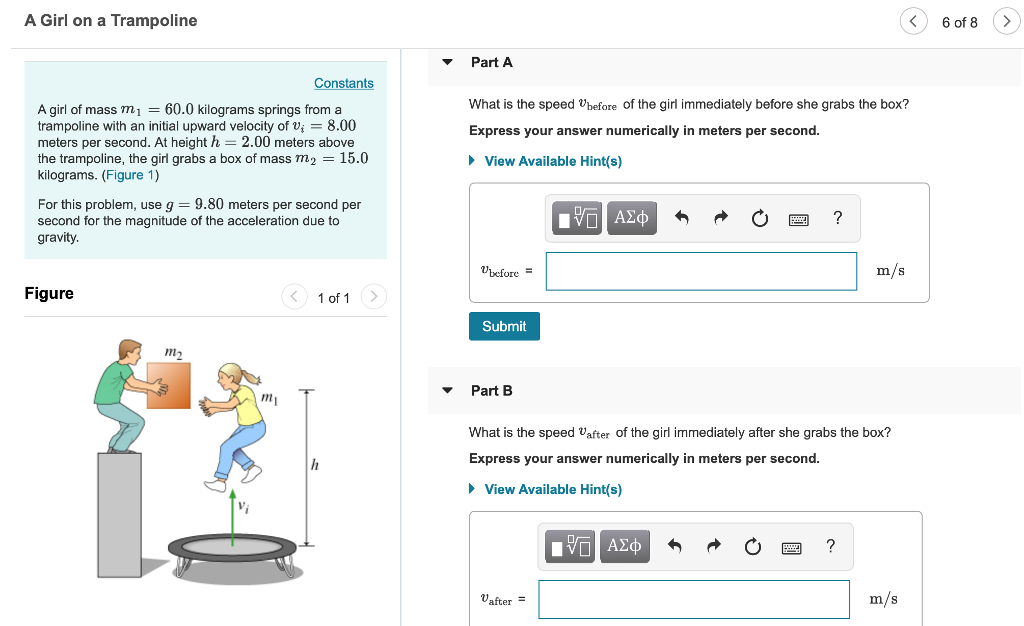 a student jumping on a trampoline reaches a maximum height