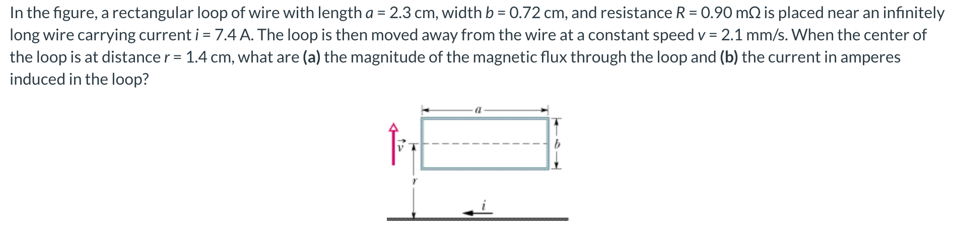 Solved In the figure, a rectangular loop of wire with length | Chegg.com