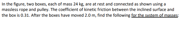 Solved In the figure, two boxes, each of mass 24 kg, are at | Chegg.com