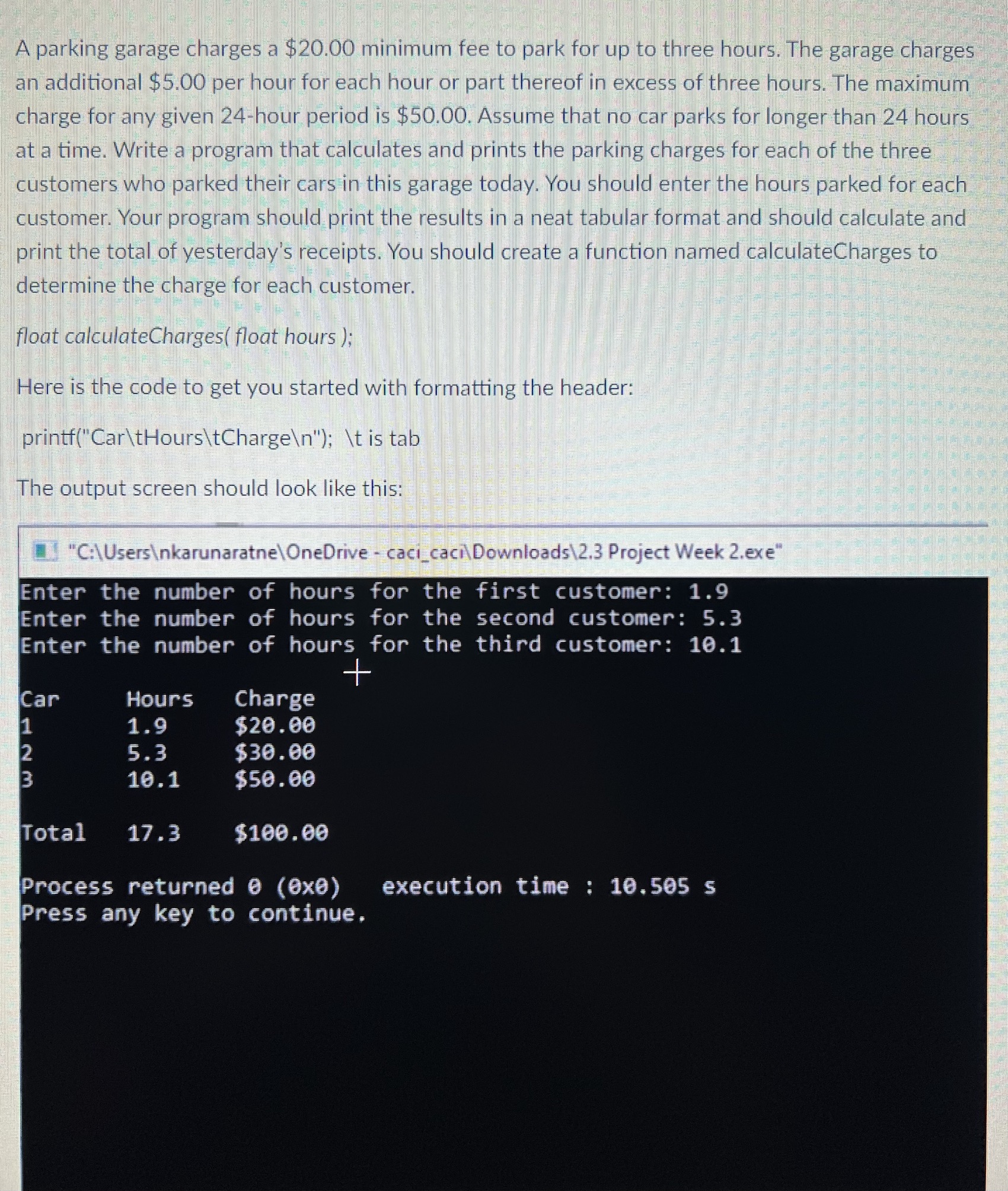 Solved A parking garage charges a $20.00 minimum fee to park | Chegg.com
