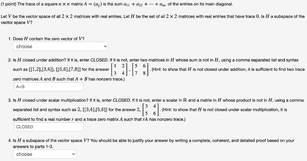 Solved Not quite sure how to enter my answer for 2 and 3. | Chegg.com