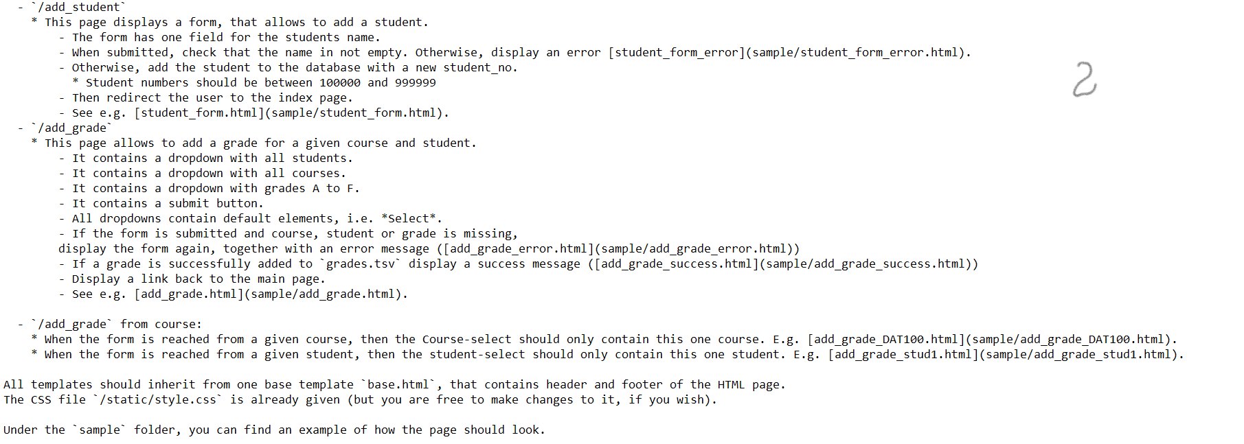 Your task is to write a flask gradebook application | Chegg.com