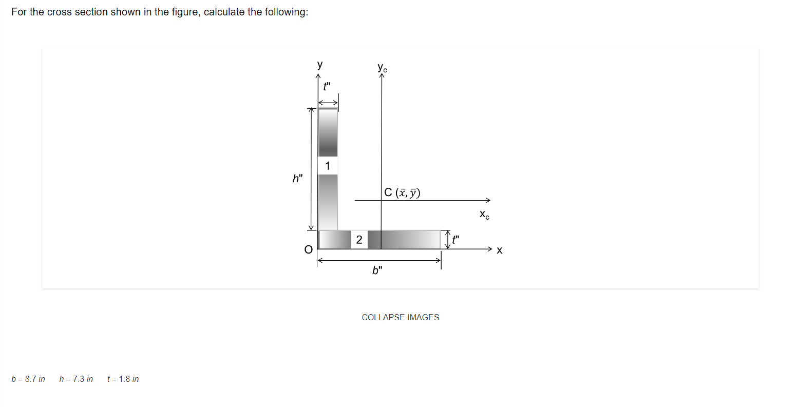 Solved For the cross section shown in the figure, calculate | Chegg.com