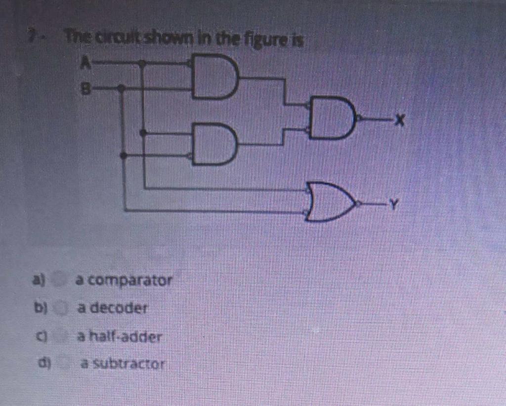 Solved y me dot shown in the figure is D X a) a comparator | Chegg.com