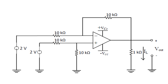 Solved In the circuit given above, supply voltages are given | Chegg.com