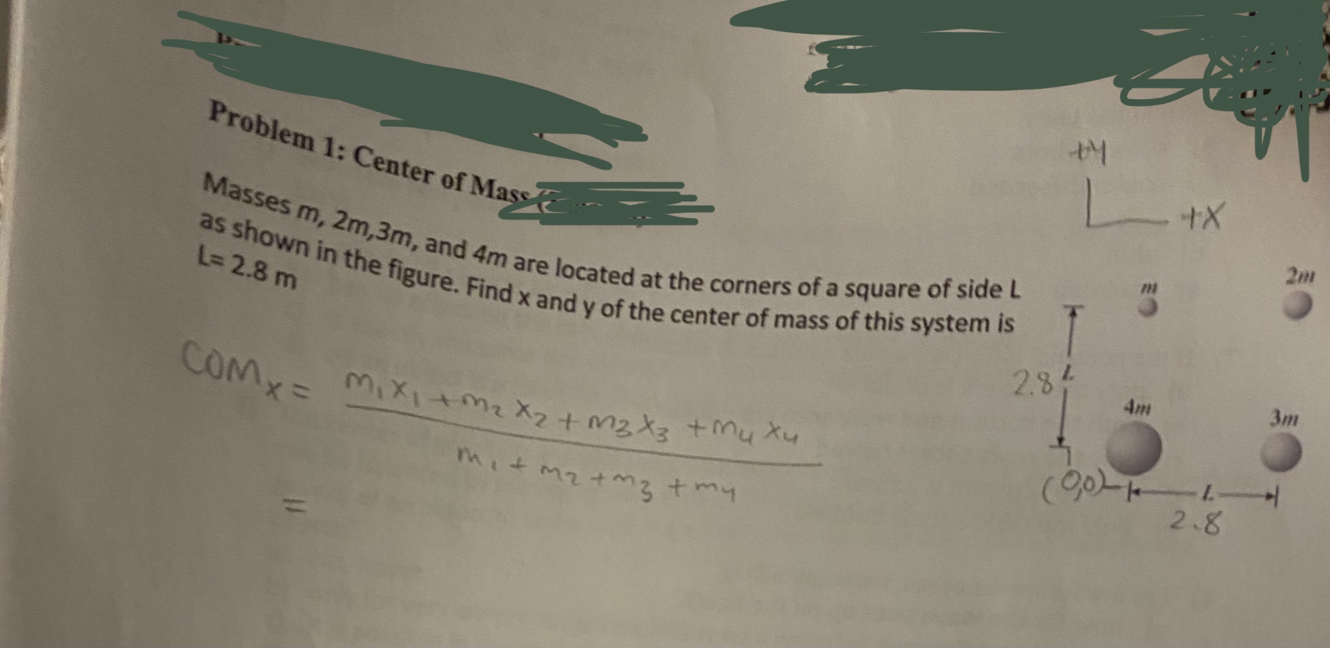 Solved as shown in the figure. Find x and y of the center of | Chegg.com