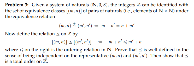 Solved Problem 3: Given a system of naturals (N,0,S), the | Chegg.com