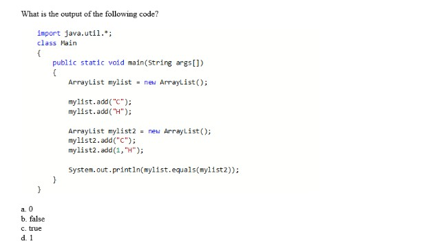 Solved What is the output of the following code? import | Chegg.com