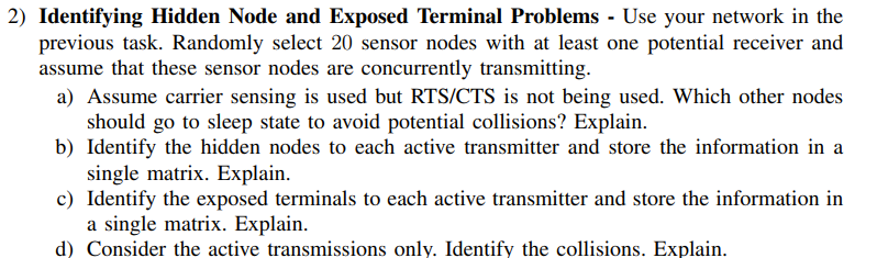Solved Identifying Hidden Node and Exposed Terminal Problems | Chegg.com