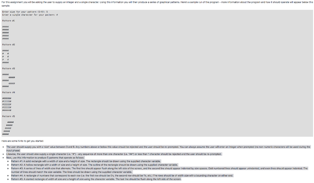 Solved For this assignment you will be asking the user to | Chegg.com