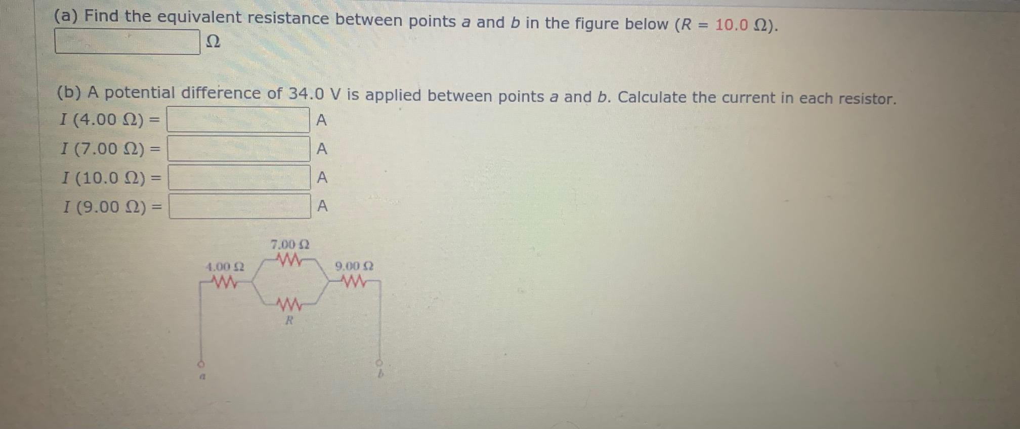 Solved (a) Find the equivalent resistance between points a | Chegg.com
