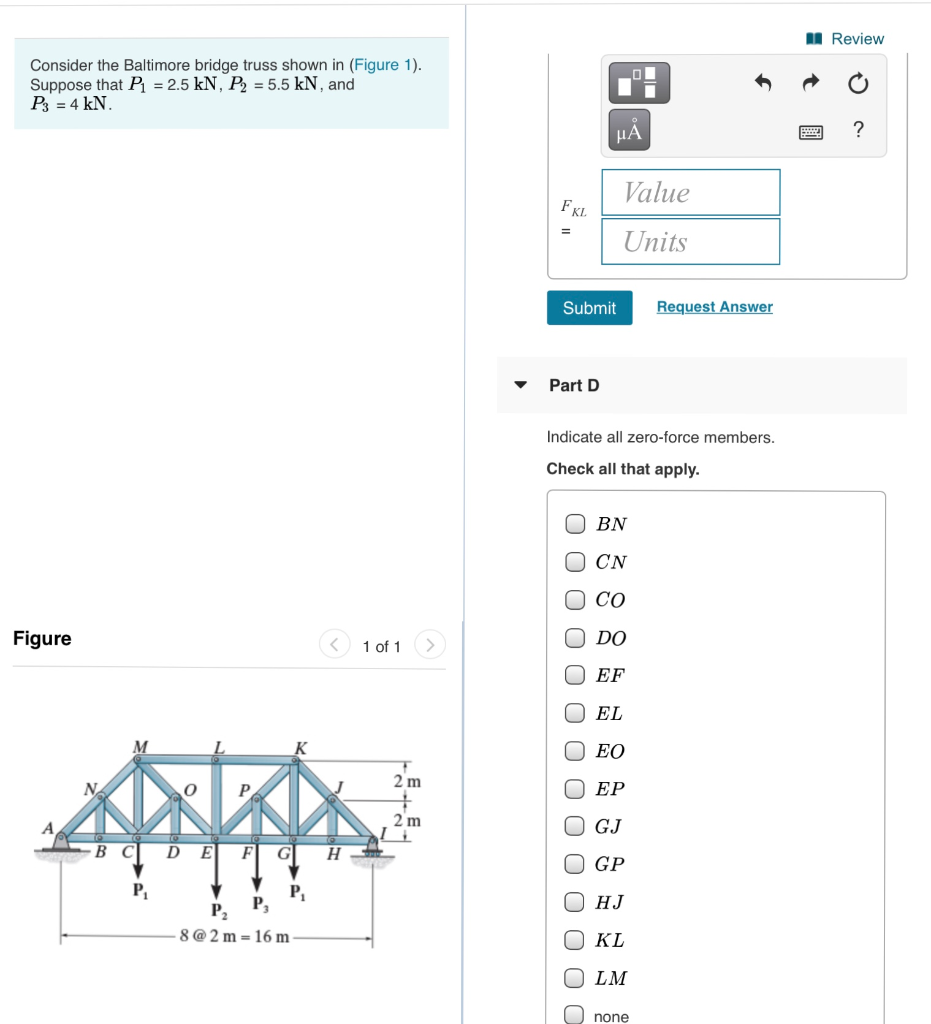 Solved Consider The Baltimore Bridge Truss Shown In (Figure | Chegg.com