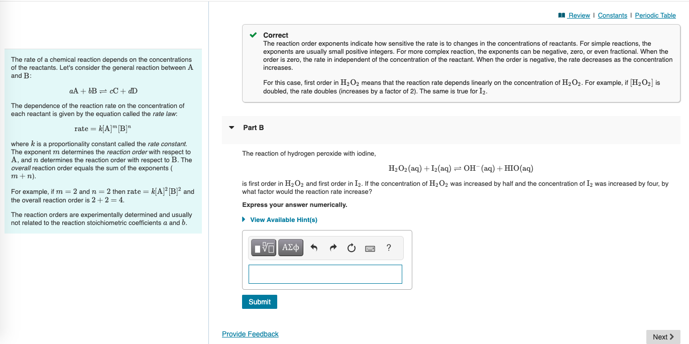 Solved The rate of a chemical reaction depends on the | Chegg.com