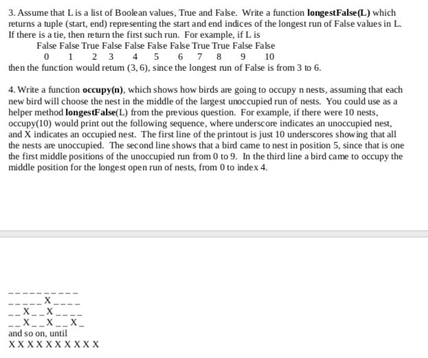 Solved IN PYTHON 3: please help I already posted this a day | Chegg.com