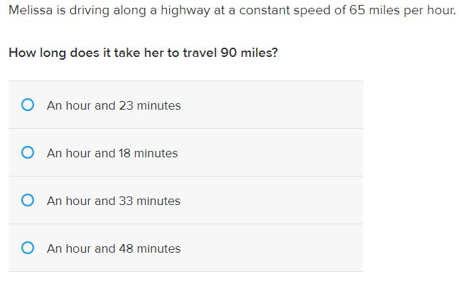 how long does it take to drive 10 miles at 65 miles per hour?
