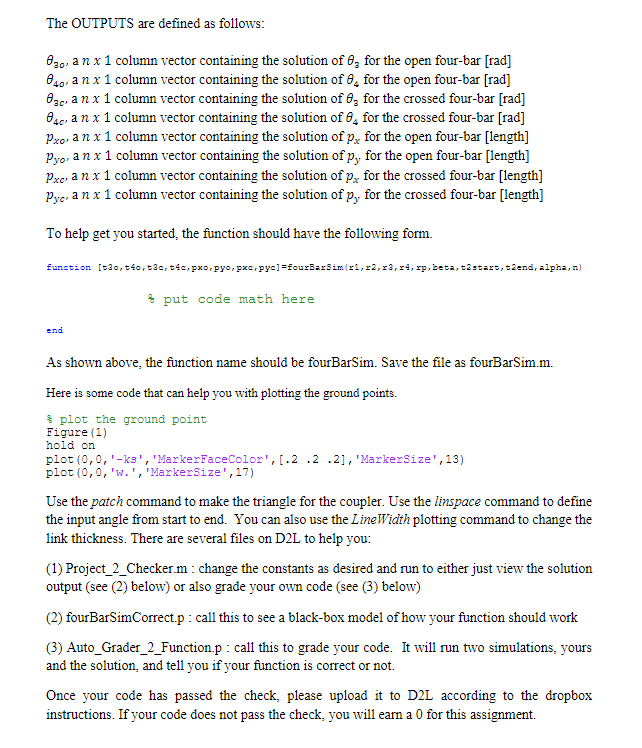 Project Assignment Make your own fourbar linkage