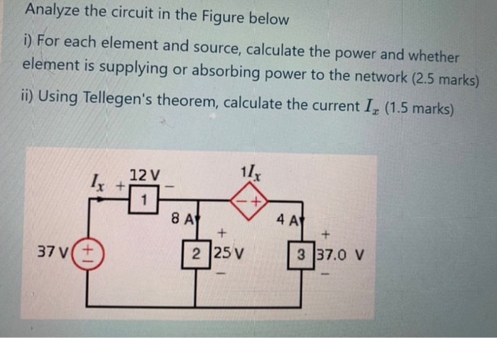 Solved Analyze the circuit in the Figure below i) For each | Chegg.com