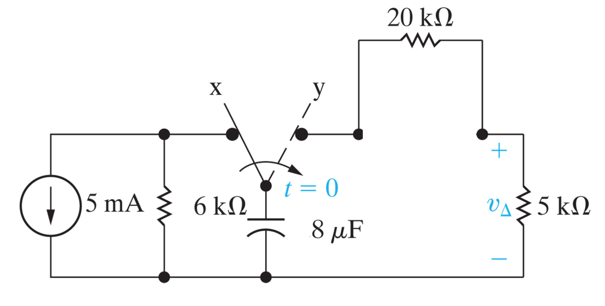 Solved The switch in the circuit shown below has been in | Chegg.com