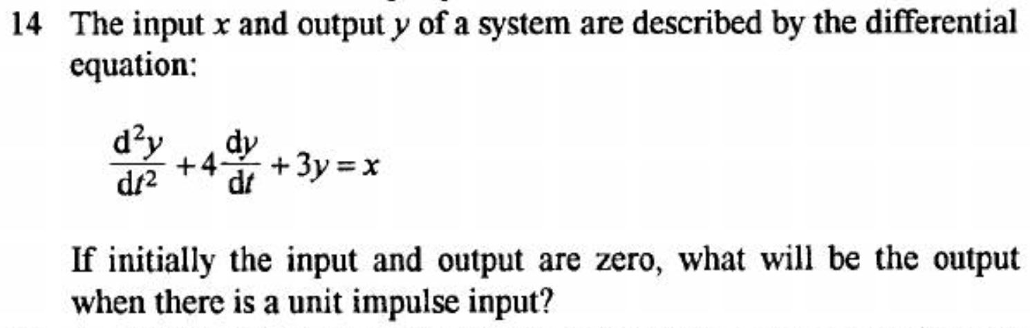 Solved 14 The input x and output y of a system are described | Chegg.com