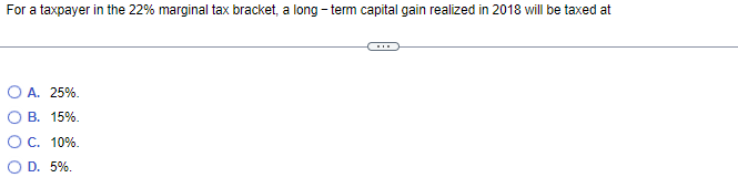 Solved A. 25% B. 15%. C. 10%. D. 5%. | Chegg.com