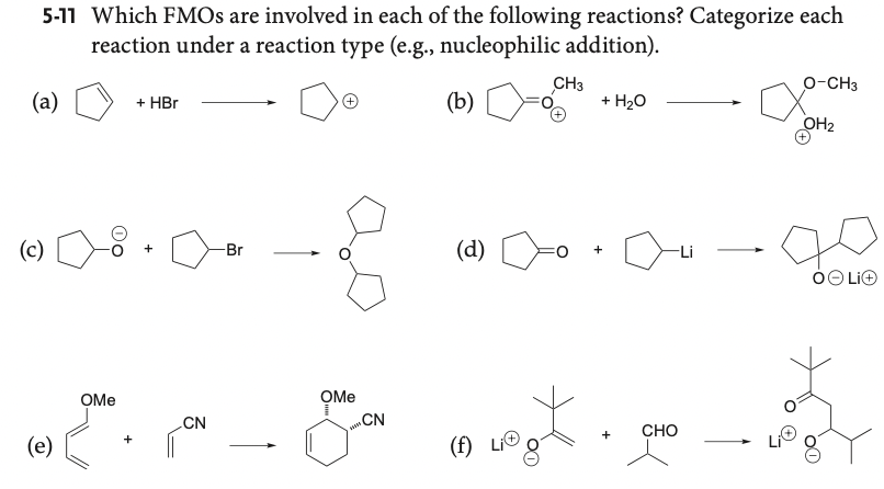 Solved 5-11 ﻿Which FMOs are involved in each of the | Chegg.com