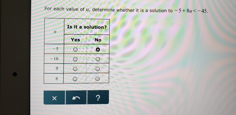 Solved For Each Value Of U, Determine Whether It Is A | Chegg.com