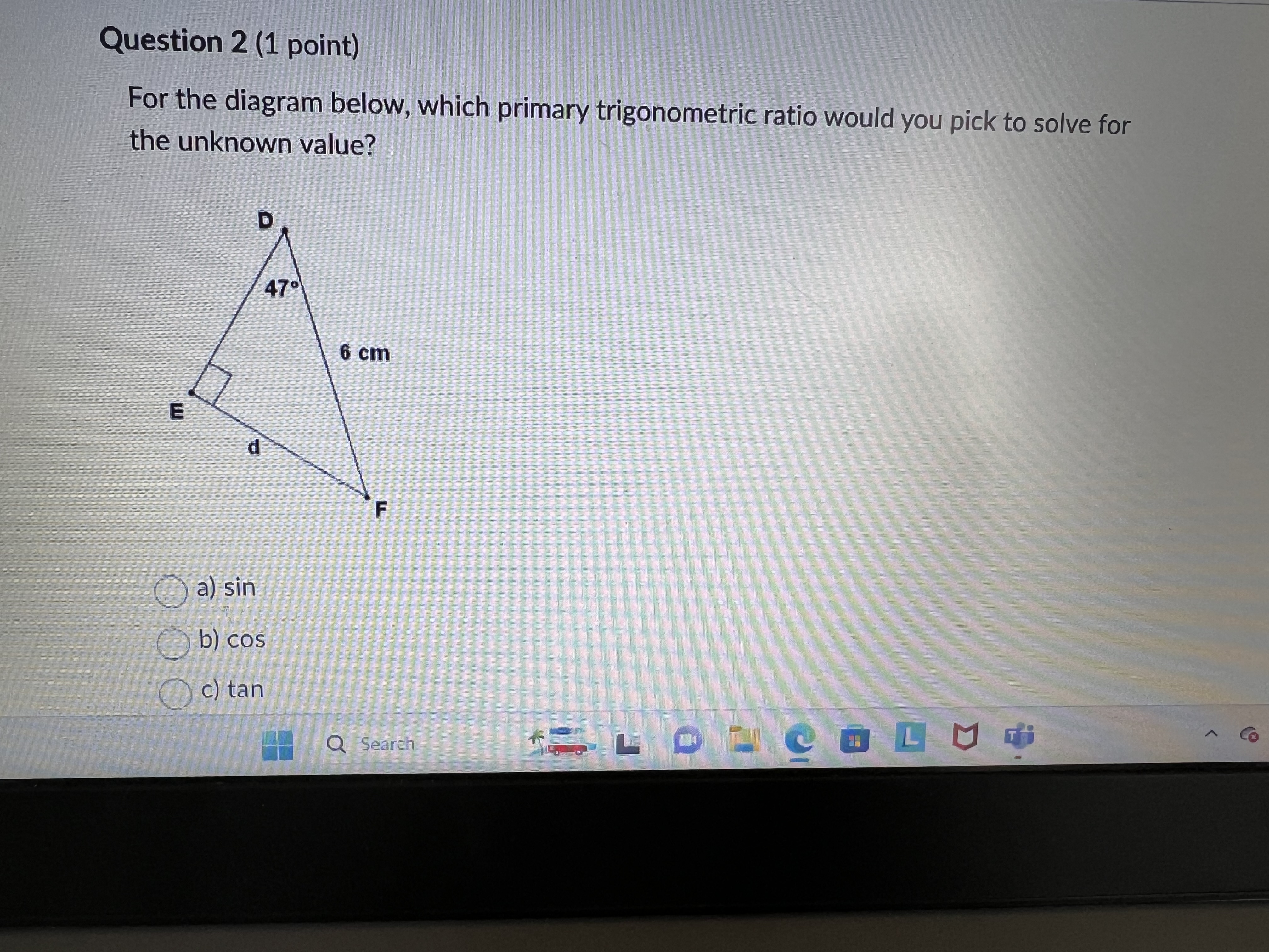 Solved Question 2 (1 ﻿point)For the diagram below, which | Chegg.com