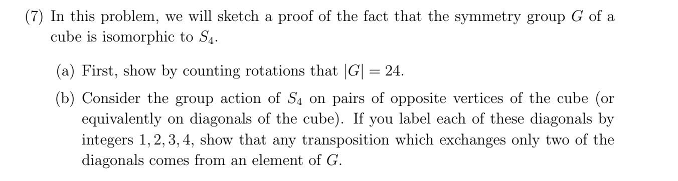 Solved 7) In this problem, we will sketch a proof of the | Chegg.com