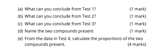 Solved 5 A student is given a colourless crystalline solid, | Chegg.com