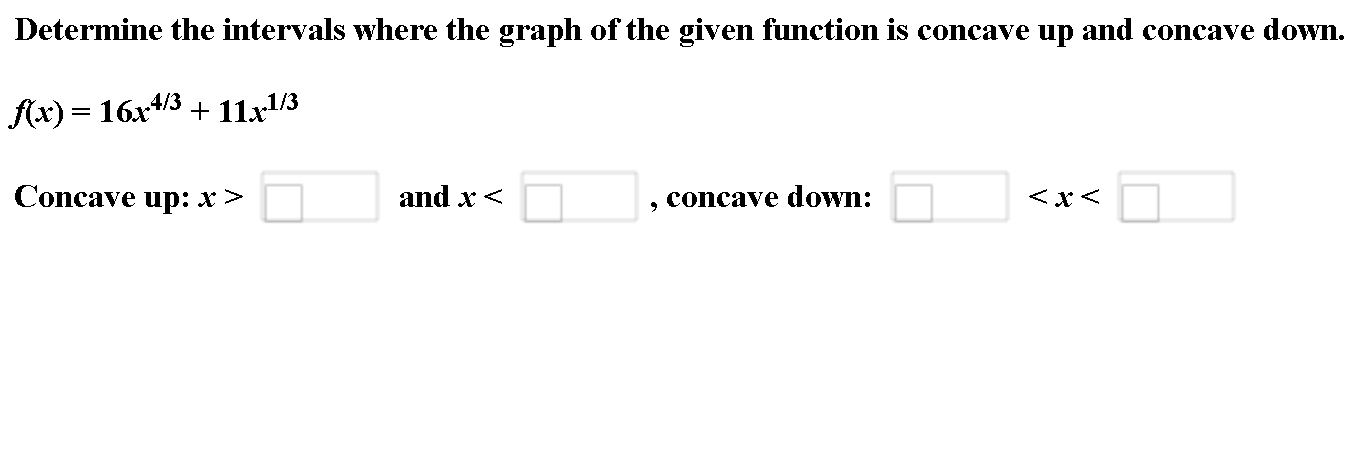 Solved Determine the intervals where the graph of the given | Chegg.com