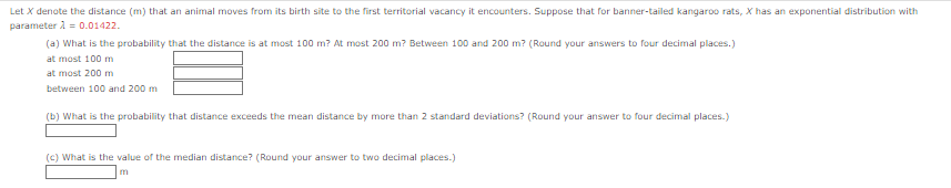 Solved parameter λ=0.01422 (a) What is the probability that | Chegg.com