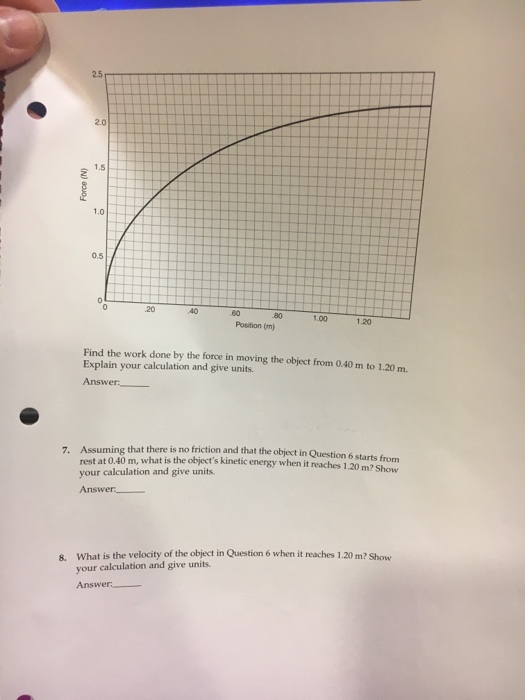 homework for lab 11 work and energy