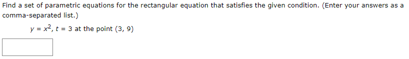 Solved Find a set of parametric equations for the | Chegg.com