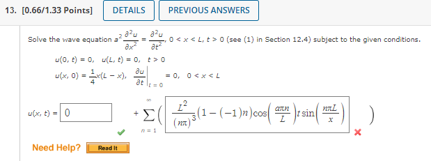 Solved Solve The Wave Equation A2∂x2∂2u ∂t2∂2u 00 See 1