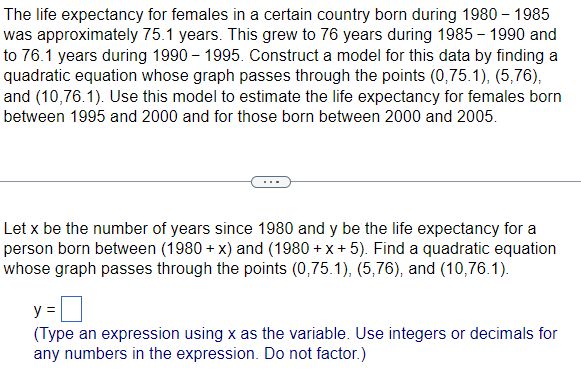 Solved The life expectancy for females in a certain country | Chegg.com