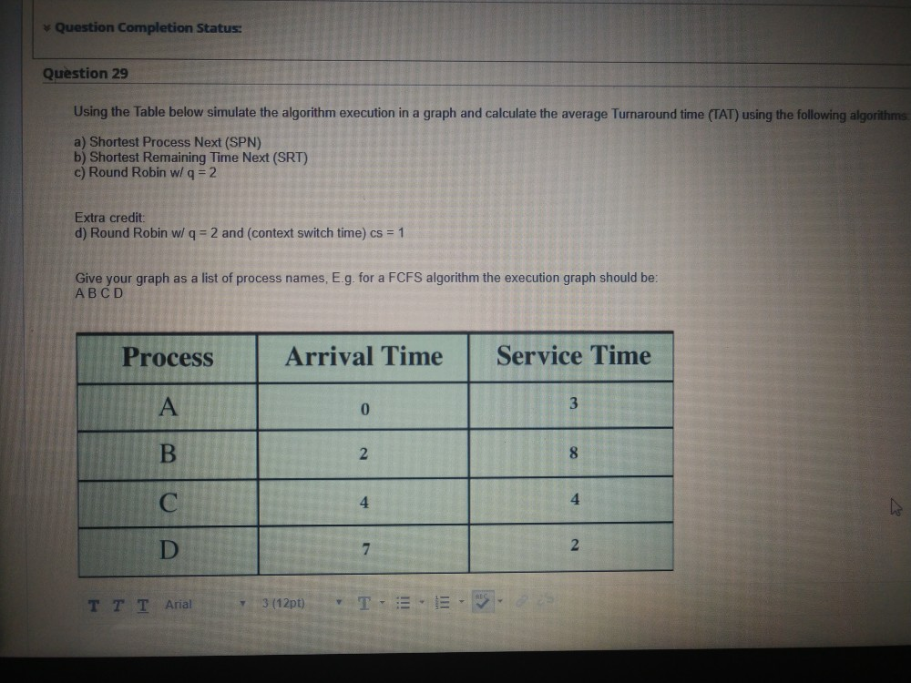 Solved Question Completion Status: Question 29 Using the | Chegg.com
