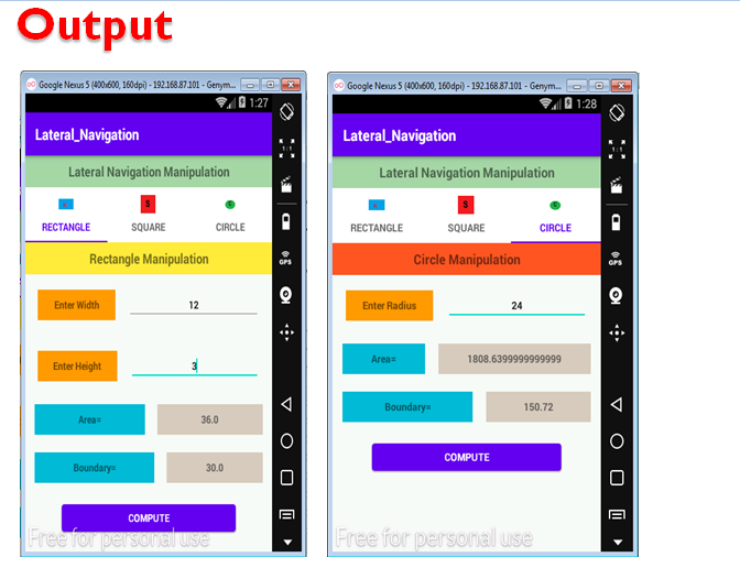 Solved implement these codes in android studio to produce | Chegg.com
