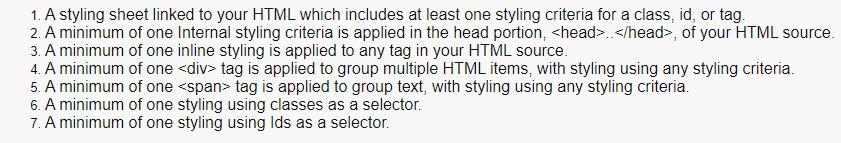 Solved I need help updating my HTML code with these task | Chegg.com