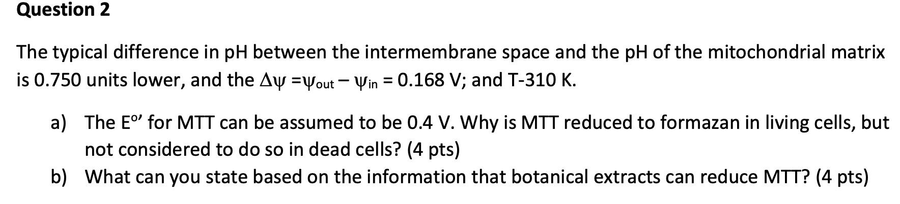 Solved This is a physical biochemistry question. Please help | Chegg.com