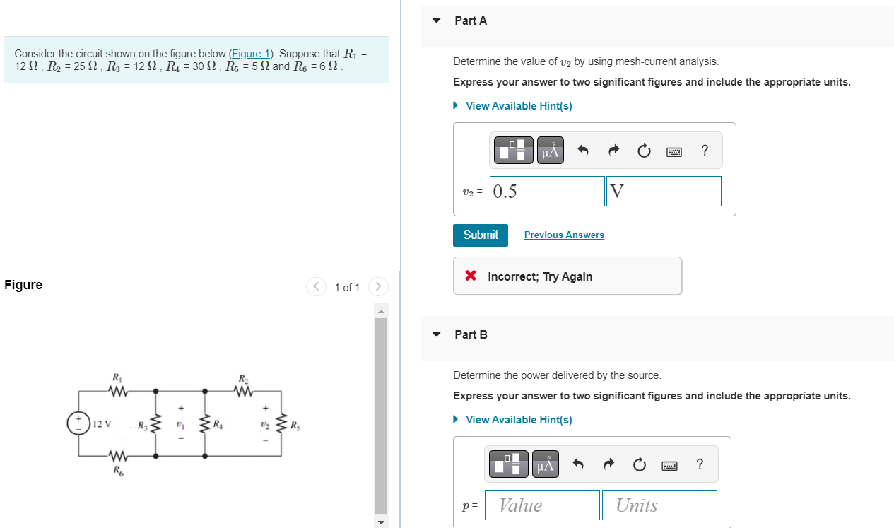 Solved Part A Consider the circuit shown on the figure below | Chegg.com