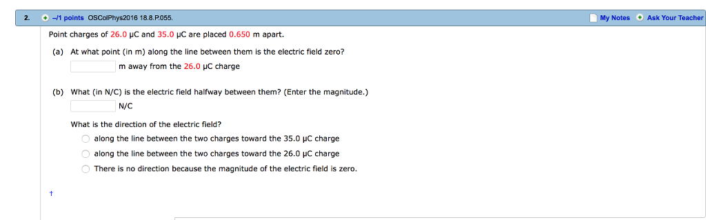 Solved 2 1 Points Oscolphys2016 18 8 P 055 My Notes Ask