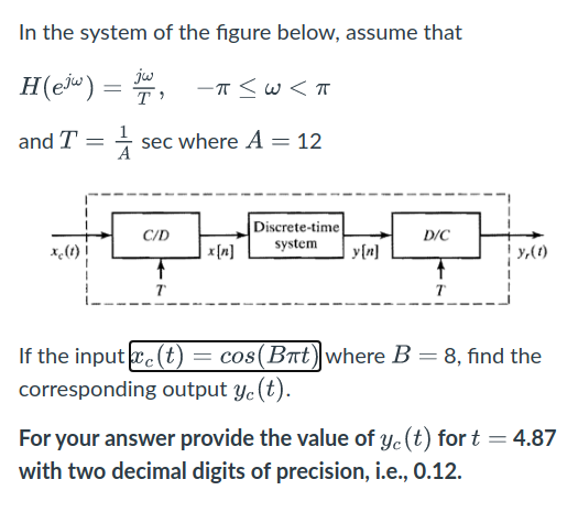 Solved In the system of the figure below, assume that | Chegg.com