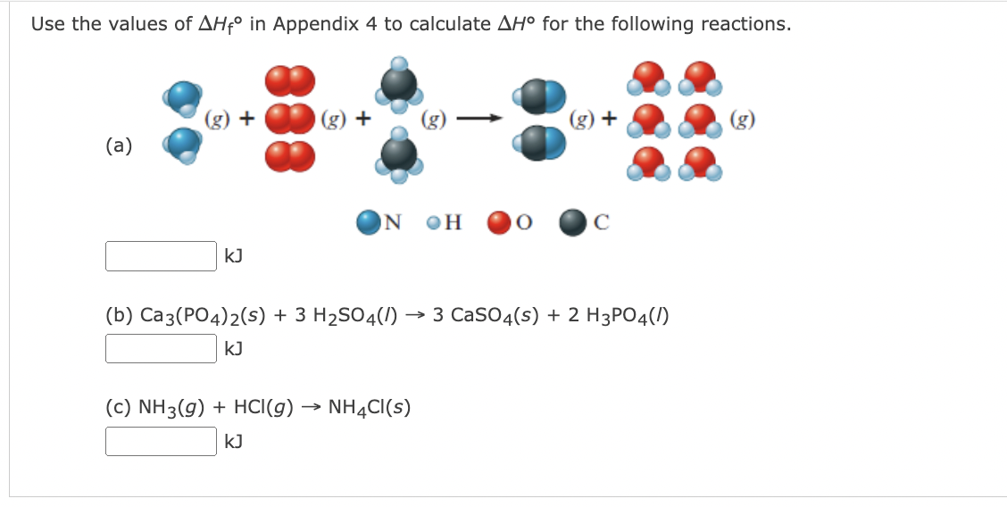 Use the values of ΔHf∘ in Appendix 4 to calculate ΔH∘ | Chegg.com