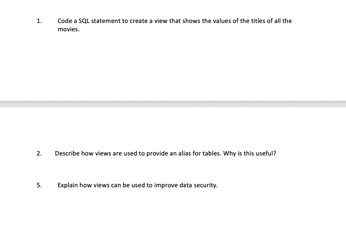 Solved 153280 Data Management Course Assignment - SQL Views | Chegg.com