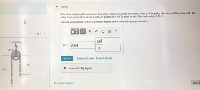 Solved Part A the chain is released from rest from the | Chegg.com