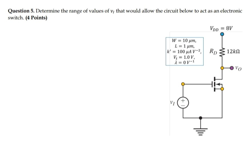 Solved Question 5. Determine the range of values of v, that | Chegg.com